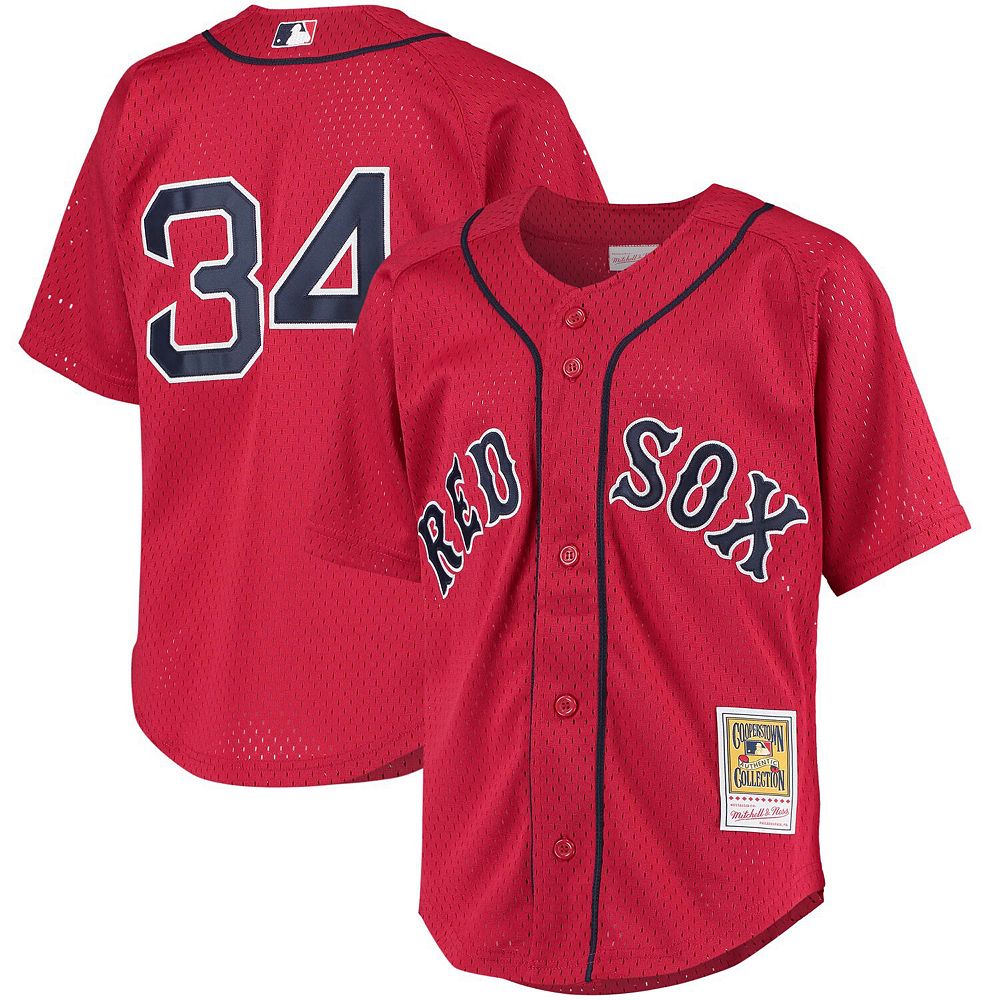 Youth Mitchell & Ness David Ortiz Red Boston Red Sox Cooperstown