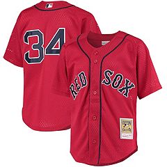 Mens Embroidered Red Sox Jersey in Light Gray - MD