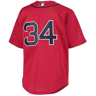 Youth Mitchell & Ness David Ortiz Red Boston Red Sox Cooperstown Collection Batting Practice Jersey