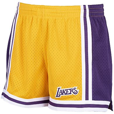 Women's Mitchell & Ness Gold Los Angeles Lakers Jump Shot Shorts