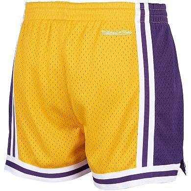 Women's Mitchell & Ness Gold Los Angeles Lakers Jump Shot Shorts