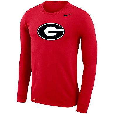 Men's Nike Red Georgia Bulldogs School Logo Legend Performance Long ...