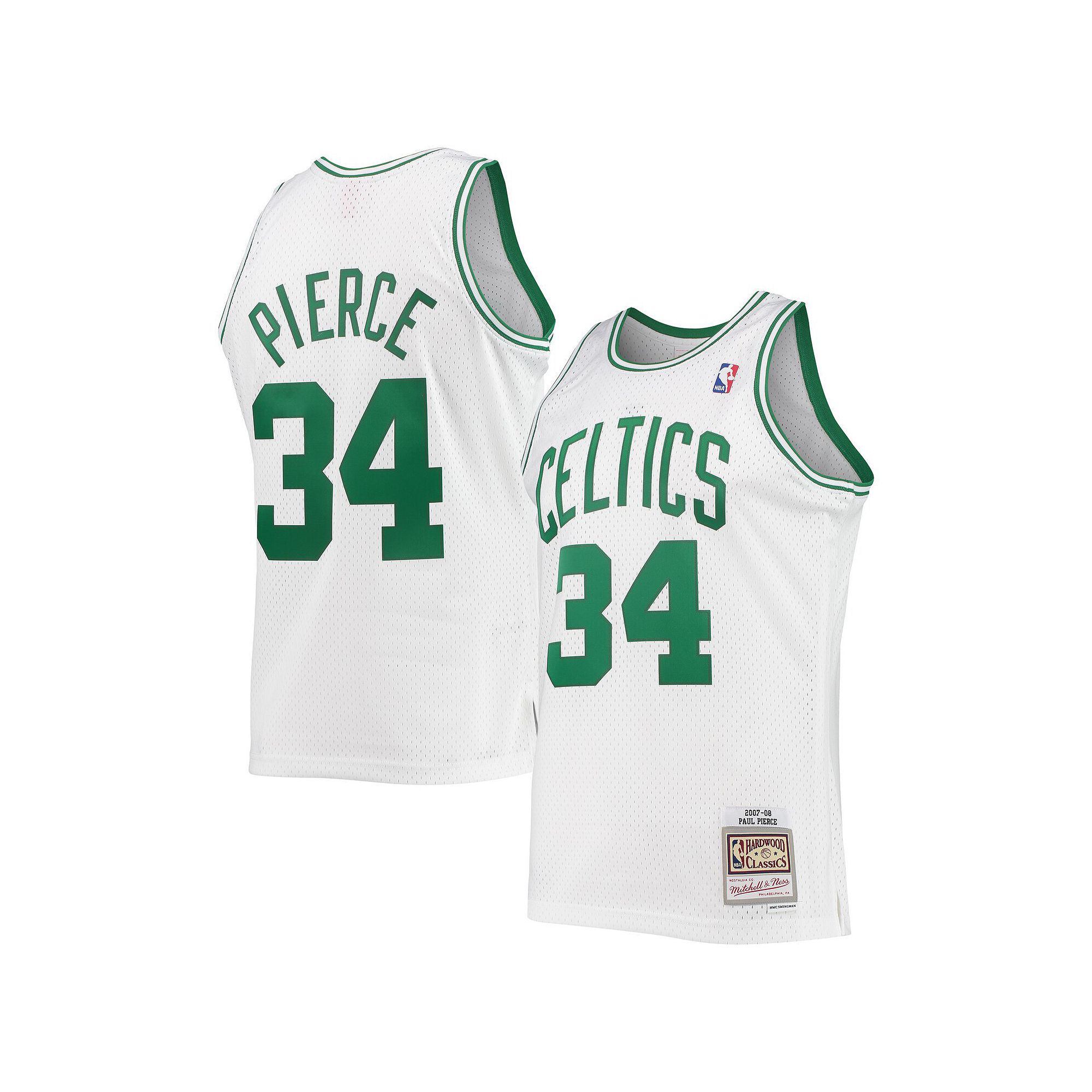 Mens Mitchell & Ness Paul Pierce White Boston Celtics 2007-08 Hardwood Cla