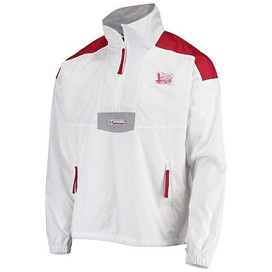 Men's Columbia White Oklahoma Sooners Santa Ana Anorak Quarter-Zip Jacket