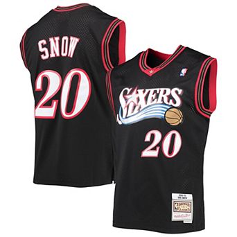 Men's Mitchell & Ness Eric Snow Black Philadelphia 76ers 2000-01 Hardwood Classics Swingman Jersey