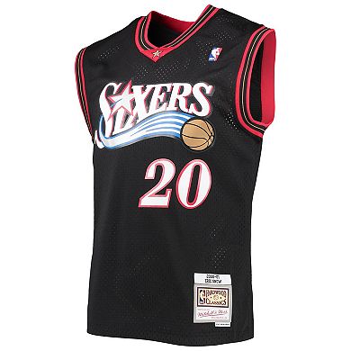 Men's Mitchell & Ness Eric Snow Black Philadelphia 76ers 2000/01 Hardwood Classics Swingman Jersey