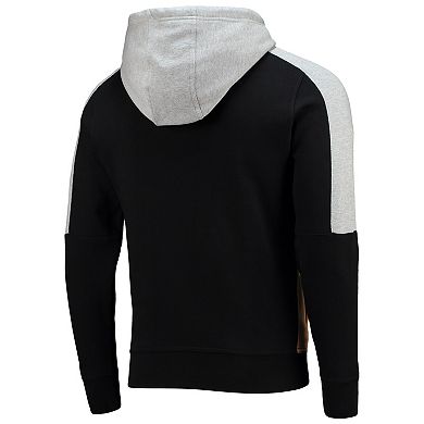 Men's Starter Black/Gold New Orleans Saints Playoffs Color Block Full-Zip Hoodie