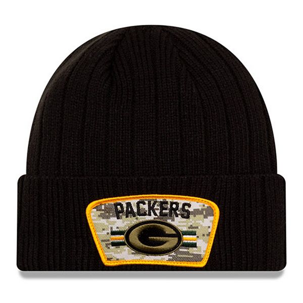 Green Bay Packers New Era 2021 Salute To Service 39THIRTY Flex Hat - Black/ Camo