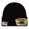 Men's New Era Black Green Bay Packers 2021 Salute To Service Cuffed Knit Hat