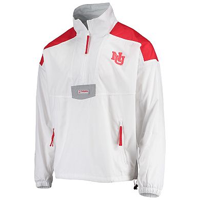 Men's Columbia White Nebraska Huskers Santa Ana Anorak Quarter-Zip Jacket