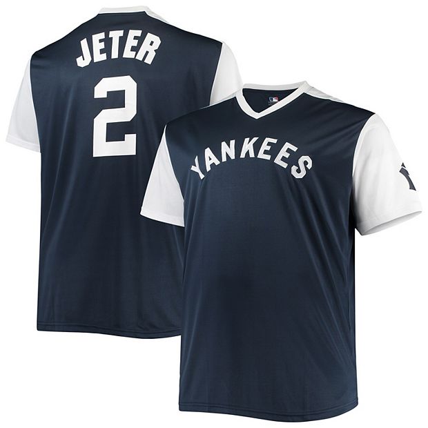Men's Derek Jeter White New York Yankees Big & Tall Replica Player Jersey 