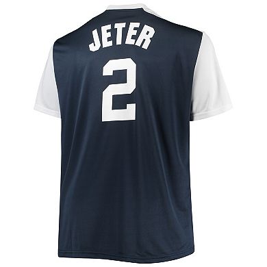Men's Derek Jeter Navy/White New York Yankees Cooperstown Collection Player Replica Jersey