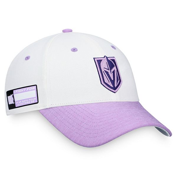 Men's Fanatics Branded White/Purple Vegas Golden Knights Authentic Pro  Hockey Fights Cancer Snapback Hat