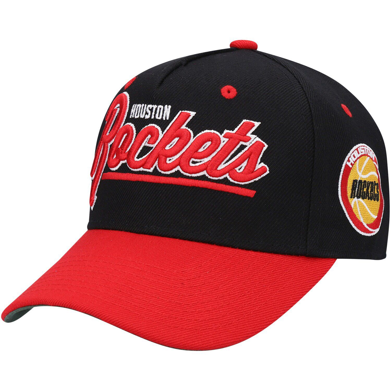 Image for Unbranded Youth Mitchell & Ness Black Houston Rockets Retro Script Precurved Snapback Hat at Kohl's.