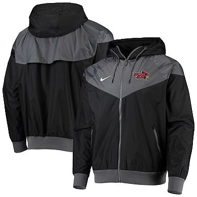 Men's Nike Black Illinois State Redbirds Windrunner Raglan Full-Zip ...