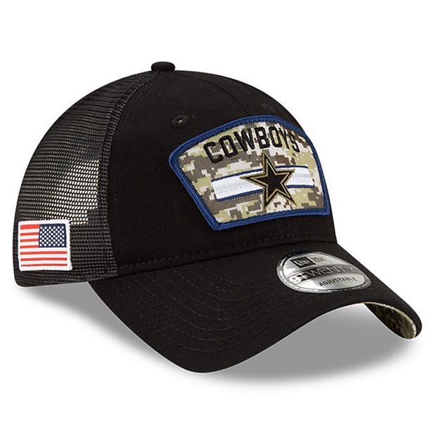 Men's New Era Black Dallas Cowboys 2021 Salute To Service Trucker 9TWENTY  Adjustable Hat