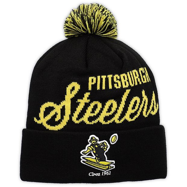 Youth Mitchell & Ness Black Pittsburgh Steelers Retro Script