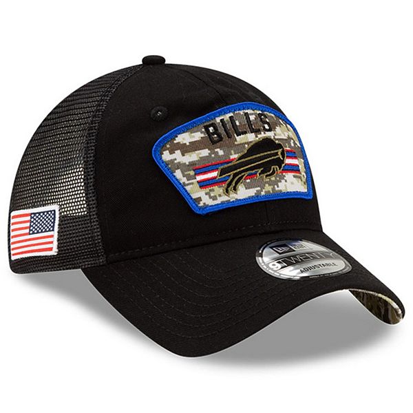 Youth New Era Black/Camo Buffalo Bills 2021 Salute To Service Trucker  9TWENTY Snapback Adjustable Hat