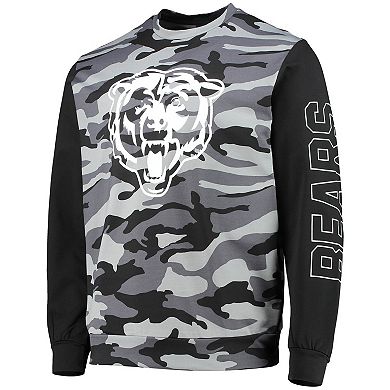 Men's FOCO Black Chicago Bears Camo Long Sleeve T-Shirt