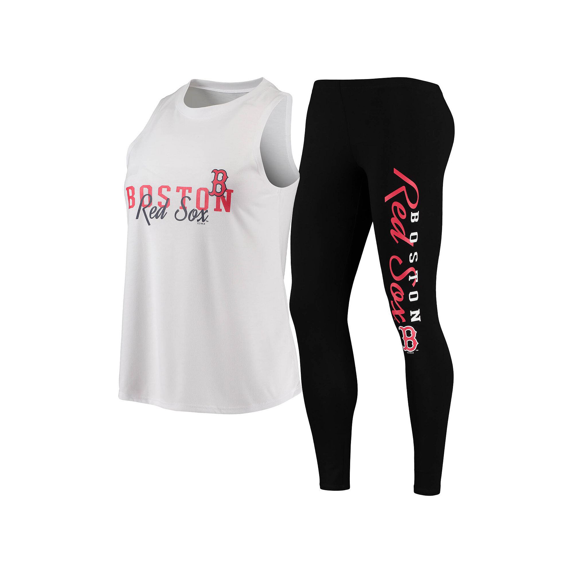 Womens Concepts Sport White/Black Boston Red Sox Sonata Tank Top & Legging