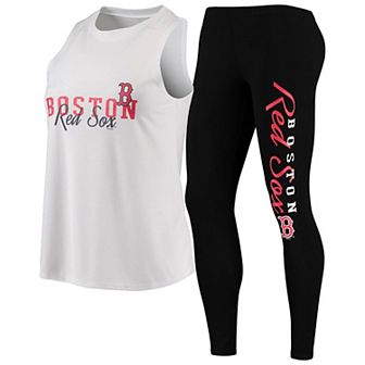 Women's Concepts Sport White/Black Boston Red Sox Sonata Tank Top & Leggings Pajama Set