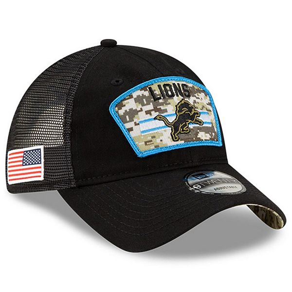 New Era Men's Black-Camouflage Detroit Lions 2021 Salute To