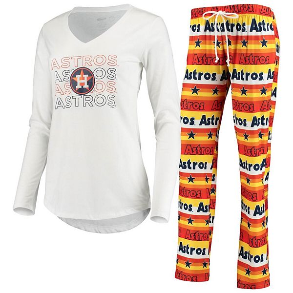 Concepts Sport Houston Astros Women's Navy/Orange Arctic T-Shirt & Flannel  Pants Sleep Set