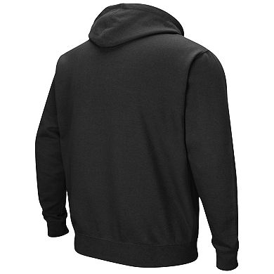 Men's Colosseum Black Alabama Crimson Tide Arch & Logo 3.0 Pullover Hoodie