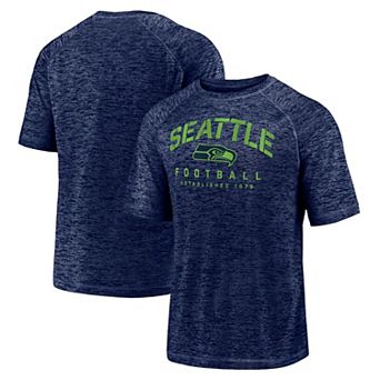 Men's Fanatics Branded Navy Seattle Seahawks Shade Battle Ready Raglan Space-Dye T-Shirt
