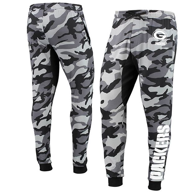 Men's FOCO Black Green Bay Packers Camo Jogger Pants