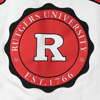 Women's Pressbox White Rutgers Scarlet Knights Edith Long Sleeve T-Shirt