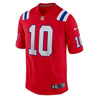 Men's Nike Mac Jones Red New England Patriots Alternate Game Jersey