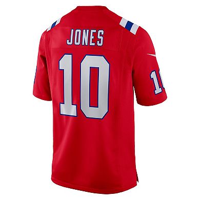 Men's Nike Mac Jones Red New England Patriots Alternate Game Jersey