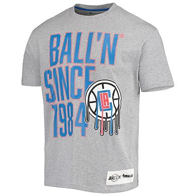 Men's BALL'N Heathered Gray LA Clippers Since 1984 T-Shirt