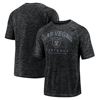 Men's Fanatics Black Las Vegas Raiders Shade Battle Ready Raglan Space-Dye T-Shirt