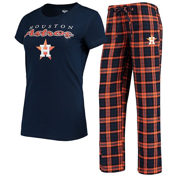 Women's Houston Astros Concepts Sport Navy Fairway Shirt & Shorts Sleep Set