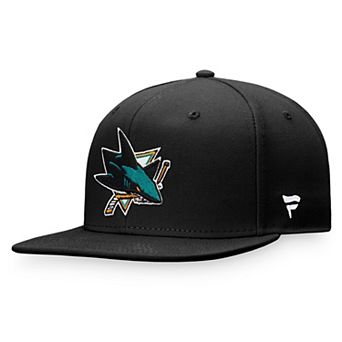 Men's Fanatics Branded Black San Jose Sharks Core Primary Logo Snapback Adjustable Hat