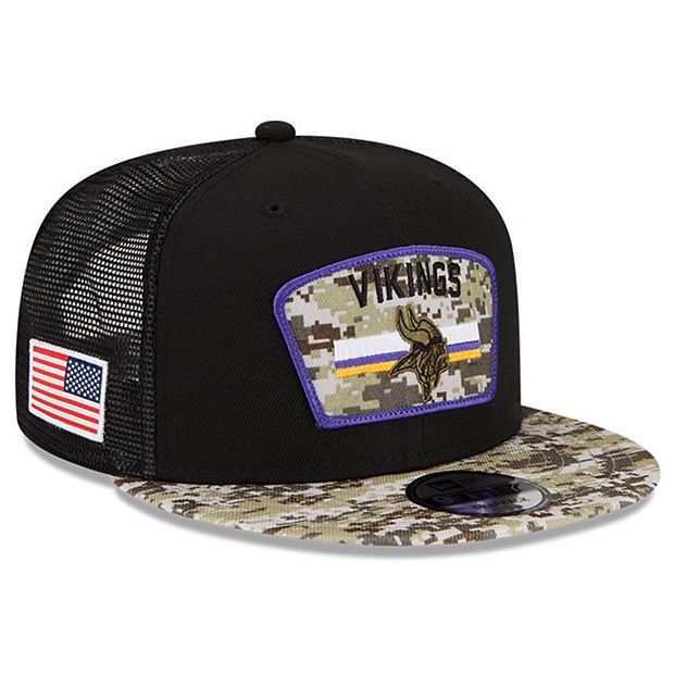 Men's New Era Black/Camo Minnesota Vikings 2021 Salute To Service