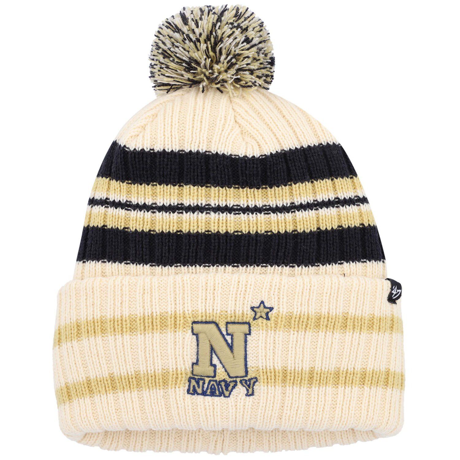 Image for Unbranded Men's '47 Natural Navy Midshipmen Hone Cuffed Knit Hat with Pom at Kohl's.