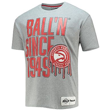 Men's BALL'N Heathered Gray Atlanta Hawks Since 1949 T-Shirt