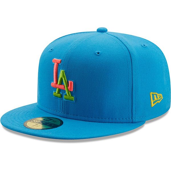 Men's New Era Light Blue Los Angeles Dodgers Pink Glow Undervisor ...