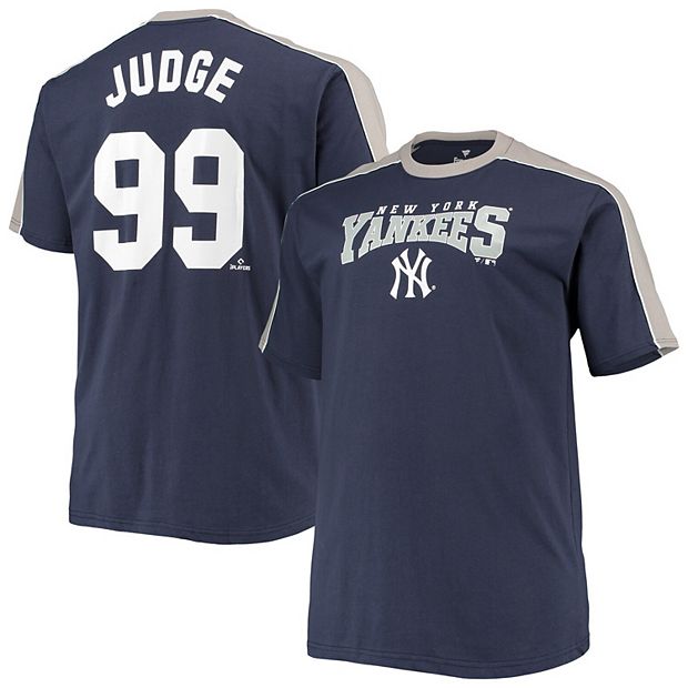 Men's Aaron Judge Navy/Gray New York Yankees Big & Tall Fashion Piping  Player T-Shirt