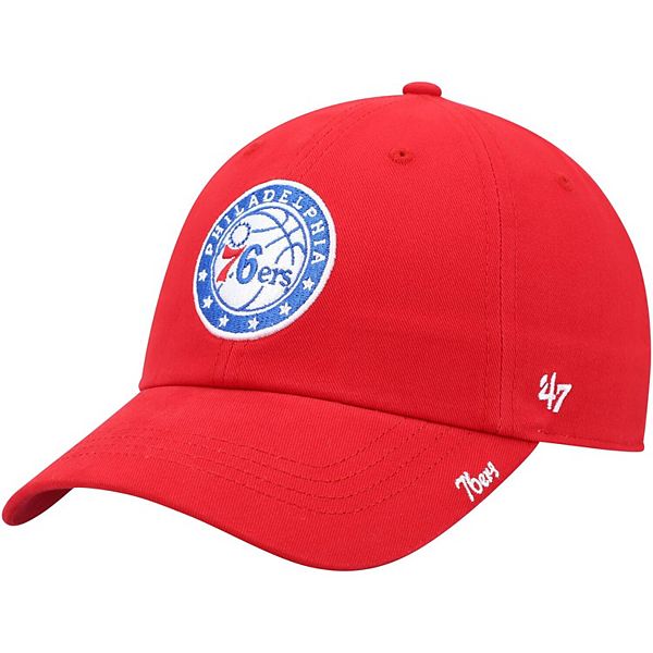Women's '47 Red Philadelphia 76ers Miata Clean Up Logo Adjustable Hat