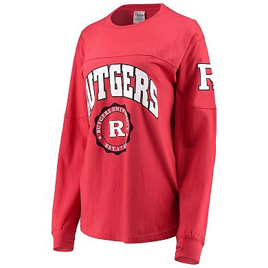 Women's Pressbox Scarlet Rutgers Scarlet Knights Edith Long Sleeve T-Shirt