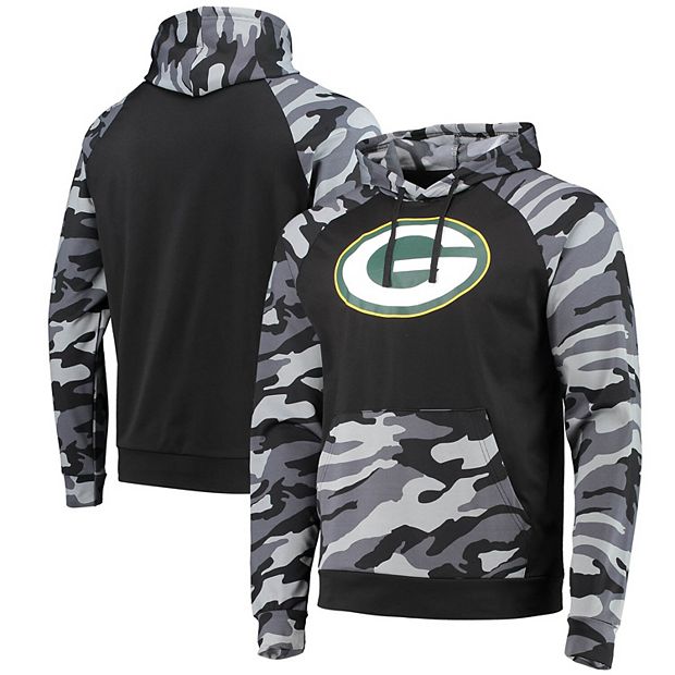 Men's FOCO Black Green Bay Packers Camo Long Sleeve T-Shirt