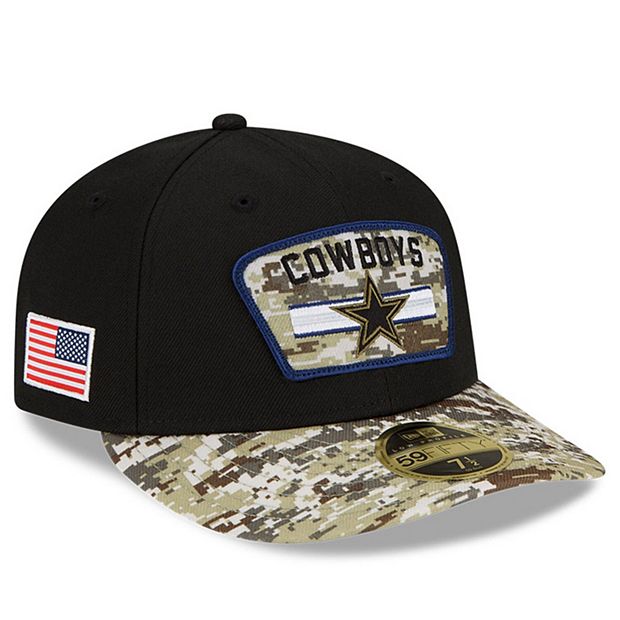 Men's New Era Black/Camo Dallas Cowboys 2021 Salute To Service Low