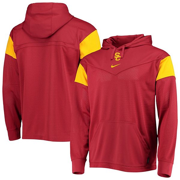 Men's Nike Cardinal USC Trojans Sideline Jersey Pullover Hoodie Size: Medium