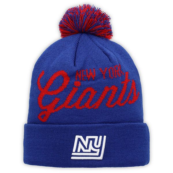 Youth Mitchell & Ness Royal New York Giants Retro Script Cuffed Knit ...