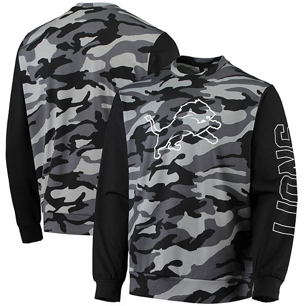 Men's FOCO Black Detroit Lions Camo Long Sleeve T-Shirt