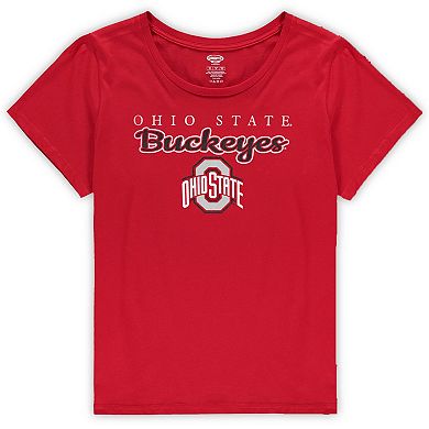 Women's Scarlet/Black Ohio State Buckeyes Plus Size Lodge T-Shirt and ...